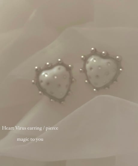 Heart Virus earring / pierce