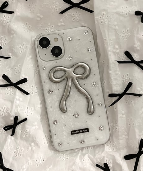 ribbon iPhone case（silver）