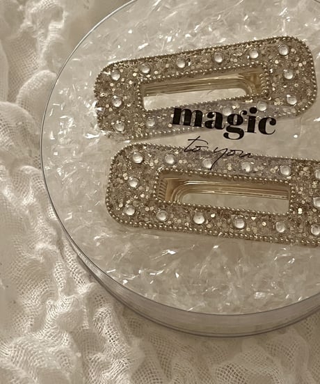 glitter hair clip (gold)