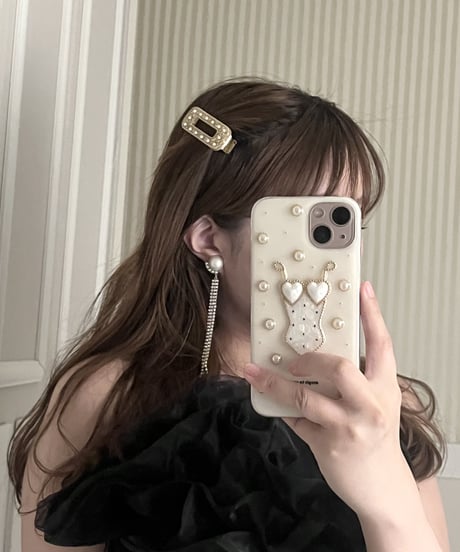 glitter hair clip (gold)