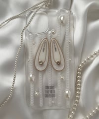 ballet shoes iPhone case (CLEAR  PEARL)