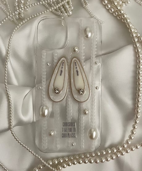 ballet shoes iPhone case (CLEAR  PEARL)