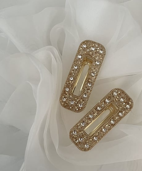 glitter hair clip (gold)