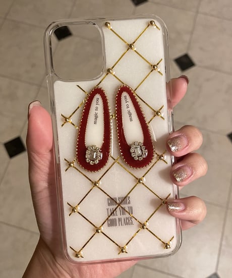 ballet shoes iPhone case (WINE RED)