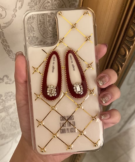 ballet shoes iPhone case (WINE RED)