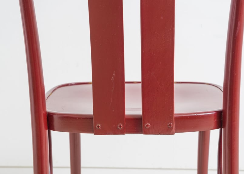 最終決算 まもなく削除予定! IKEA イケア 赤い椅子 イス 1ヶ所ビス