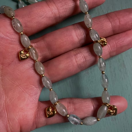 Necklace Aquamarine  CUORE OCCHIO