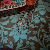 Shank chain necklace-Garnet 3.5㎜