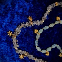 Necklace Aquamarine  CUORE OCCHIO