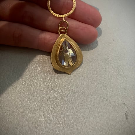 Charm  LACRIMA CROCE -Crystal quartz