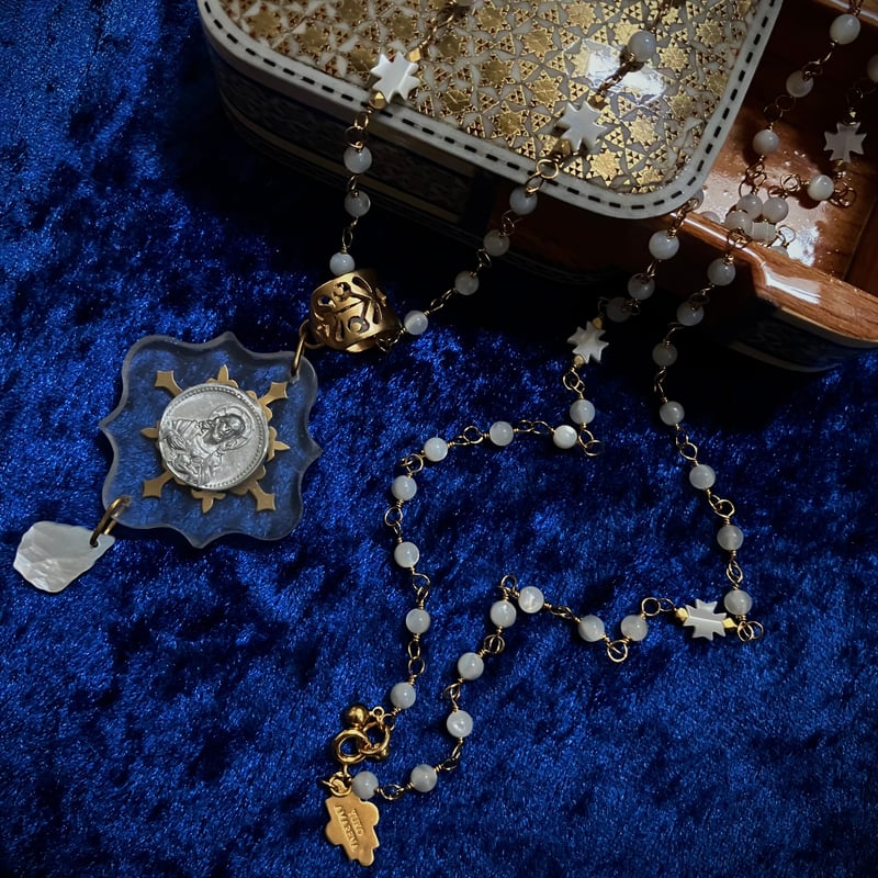 Shank chain necklace -White shell 4㎜ | YUKO AMA