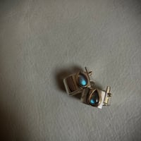 SLIT RING  -Labradorite a goccia -Silver
