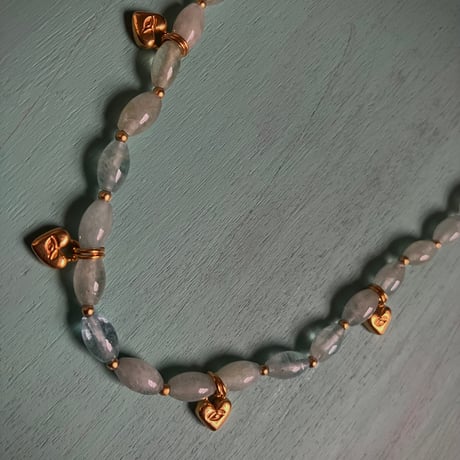 Necklace Aquamarine  CUORE OCCHIO