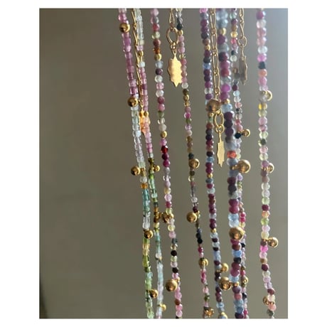 Necklace Ruby & Sapphire with ball