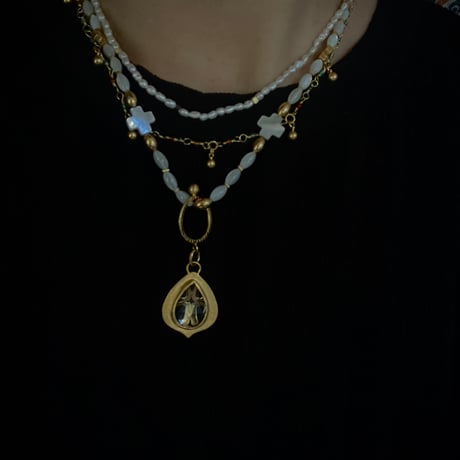 Charm  LACRIMA CROCE -Crystal quartz
