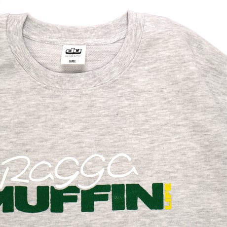 RAGGAMUFFIN LIFE  STREET LOGO  SWEAT / Ash