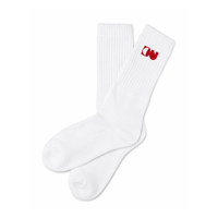 DIGUP CAT LOGO SOCKS / White