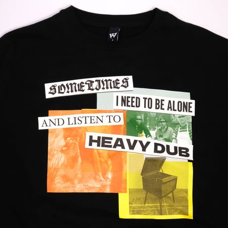 HEAVY DUB CREW NECK SWEAT SHIRTS / Black