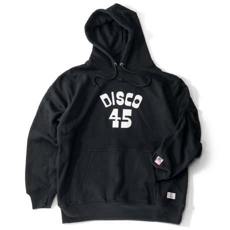 VINYL JUNKIE – Disco45 Classic Arch LOGO  Hoodie - BLACK