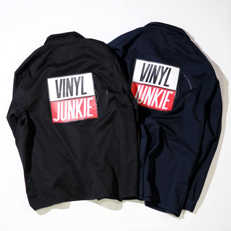 VINYL JUNKIE - LOGO Coverall Jacket - Black
