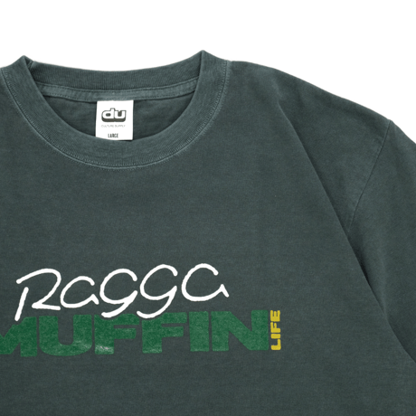 RAGGAMUFFIN LIFE  STREET LOGO TEE / Vintage Green