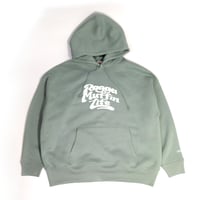 RAGGAMUFFIN LIFE BIG PULL OVER HOODIE / Smoky Green