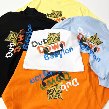 VINYL JUNKIE - Dub Down Babylon Tee / ORANGE