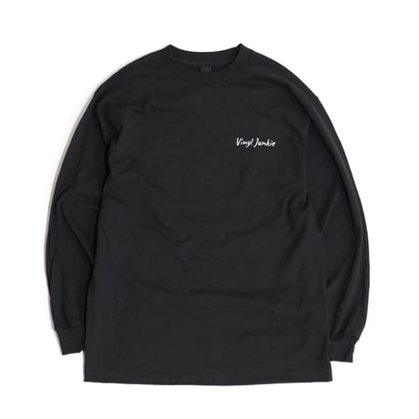 VINYL JUNKIE - Late Night Blues Long Sleeve Tee / BLACK