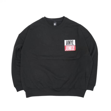 VJ BOX LOGO CREW NECK SWEAT SHIRTS / Black