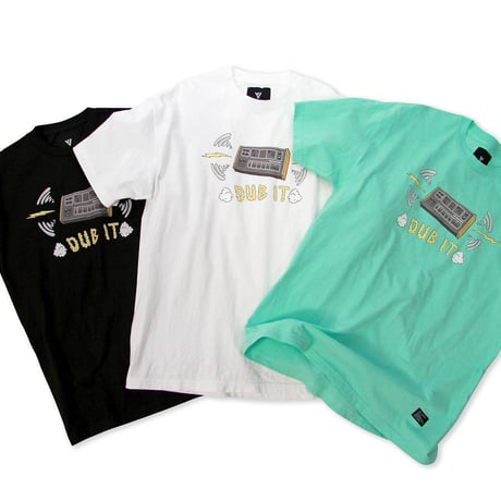 VINYL JUNKIE - DUB IT drumtraks Tee  /  CELADON GREEN