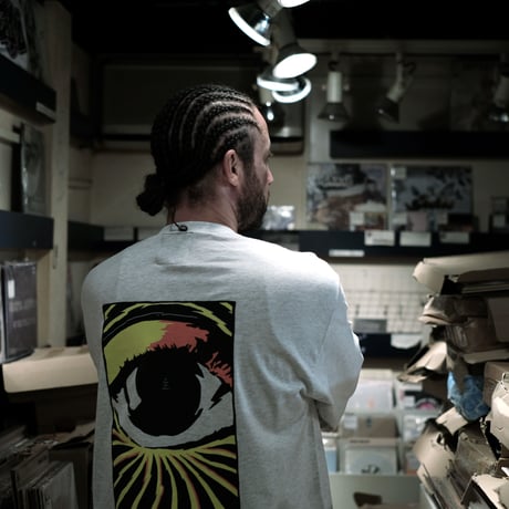 VINYL JUNKIE - Third Eye Music Ver.3 Long Sleeve Tee / Ash