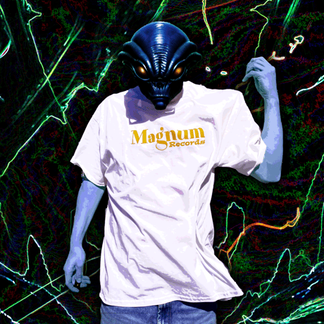 MAGNUM RECORDS　OLD  LOGO TEE SHIRTS / White