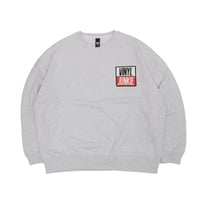 VJ BOX LOGO CREW NECK SWEAT SHIRTS / Ash