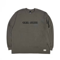 VINYL JUNKIE - Three Dimensional Logo Long Sleeve Tee Shirts / Charcoal