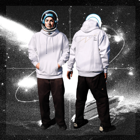 "Letter Logo”Hoodie /  White