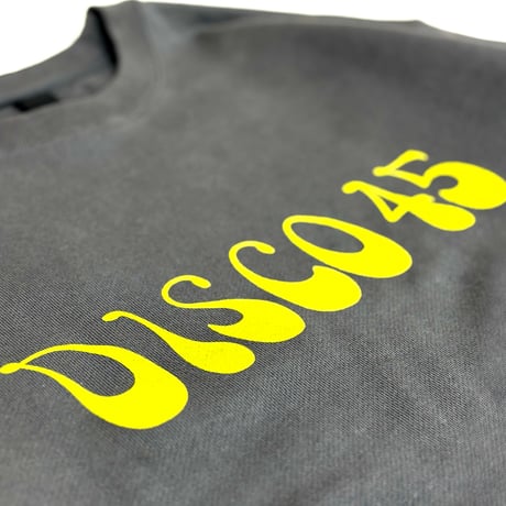 70's Logo Disco45 Crew Neck Sweat / Carbon