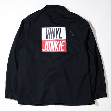 VINYL JUNKIE - LOGO Coverall Jacket - Black