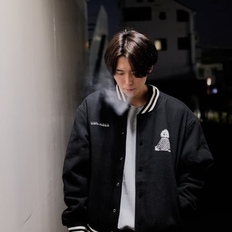 DISCO45 MELTON STUDIUM JACKET / Black