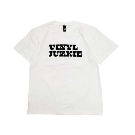 VINYL JUNKIE LOGO Tee / White