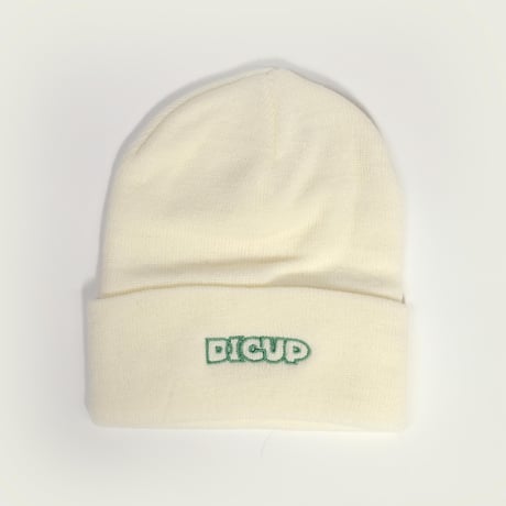 DIG UP LOGO KNIT CAP / White