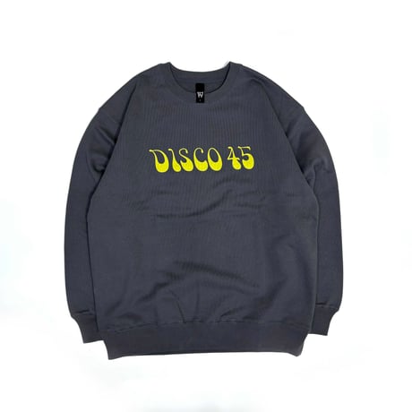70's Logo Disco45 Crew Neck Sweat / Carbon