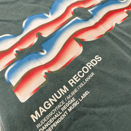 MAGNUM RECORD LIQID LOGO TEE SHIRTS  /  Vintage Green