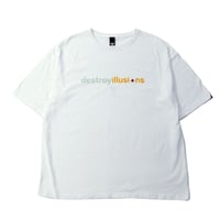 VINYL JUNKIE –  Destroy Illusions Big Silhouette Tee - White