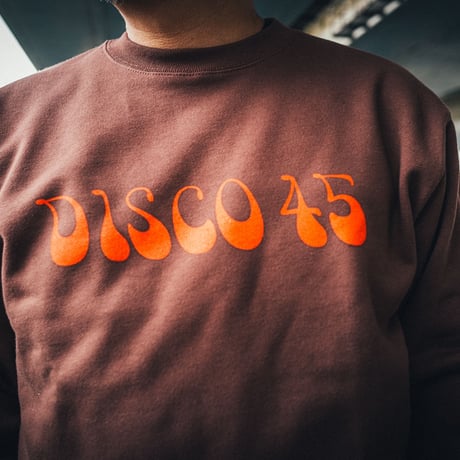 70's Logo Disco45 Crew Neck Sweat / Ash