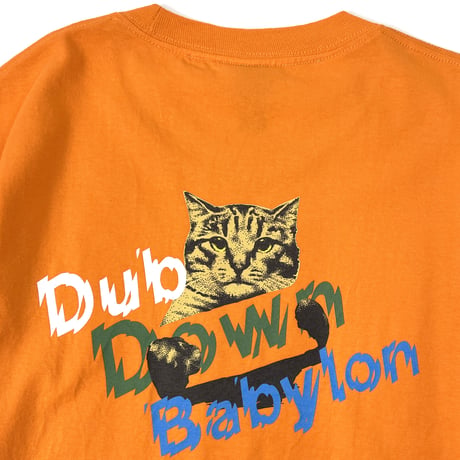 VINYL JUNKIE - Dub Down Babylon Tee / ORANGE