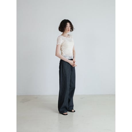 《予約販売》flower pattern sheer tops/2colors_nt2590