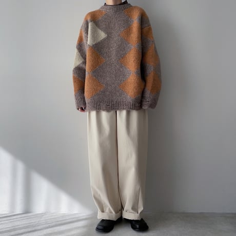 《予約販売》contrast over knit/2colors_nt1909