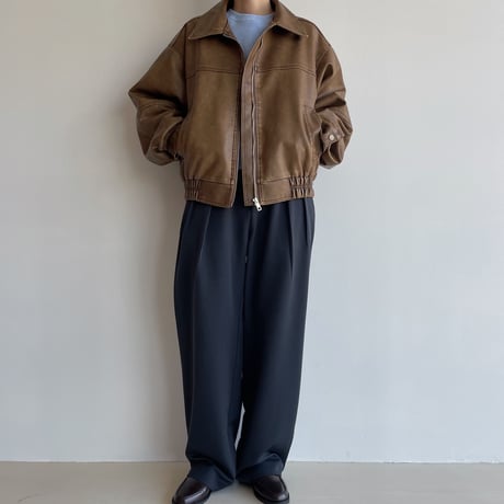 《予約販売》accent mannish eco leather jacket/2colors_no0360