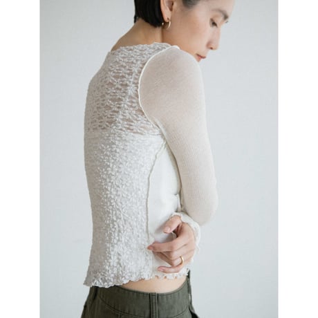 《予約販売》back lace sheer tops/2colors_nt2555