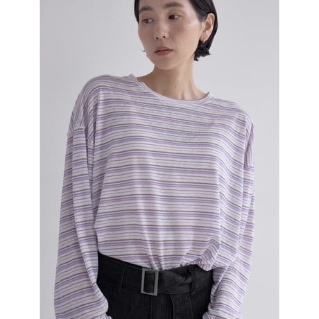 《予約販売》border sheer tops/2colors_nt2526